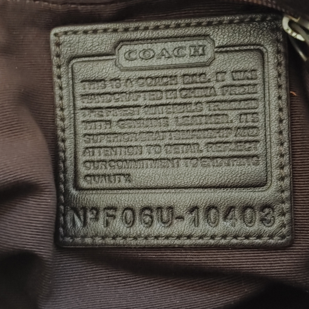 Coach Signature Brown Shoulder Bag - Picture 4 of 4